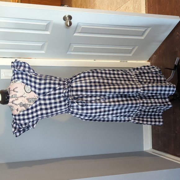 Old Navy blue plaid dress - Picture 1 of 3